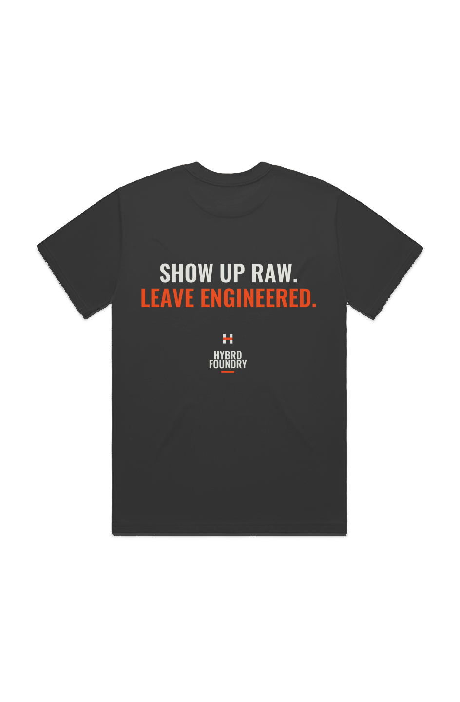 Show Up Raw Back Print Tee