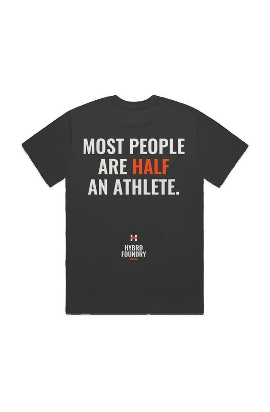 Half An Athlete Back Print Tee