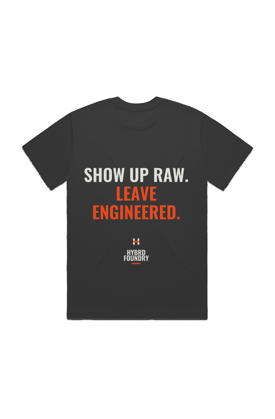 Show Up Raw Back Print Tee