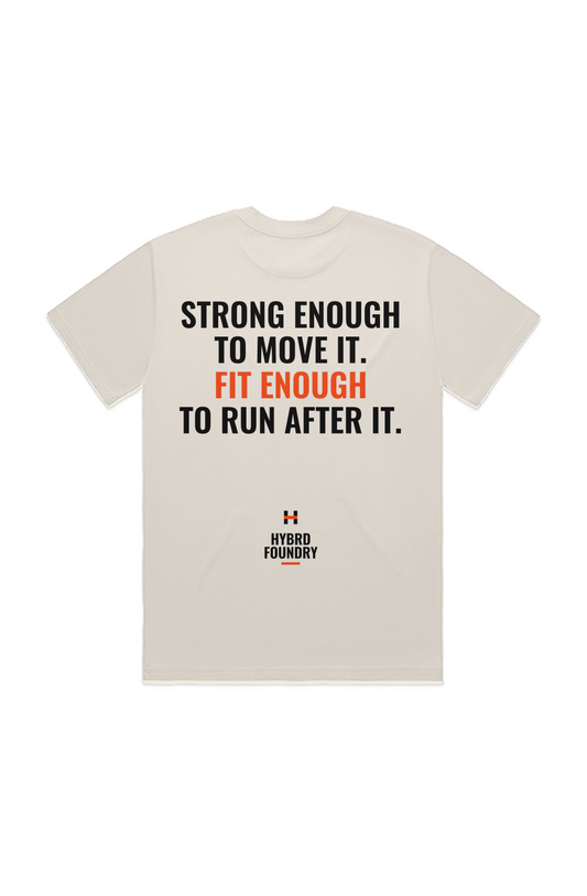 Strong Enough Fit Enough Back Print Tee